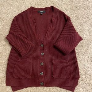 Burgundy cardigan